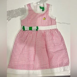 Masters Golf Augusta 12 month dress Magnolia Lane pink seersucker